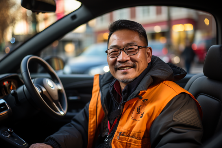 Taxi řidič v Číně