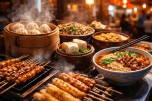 Čínský street food a dumplingy: průvodce jídlem pro turisty