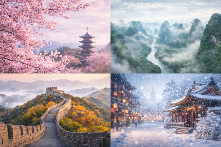 Čtyři roční období v Číně — nejlepší doba pro cestování